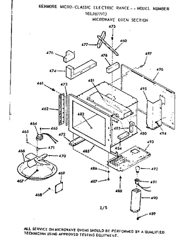 Microwave oven section