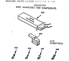 Kenmore 1039877913 wire harness and components diagram