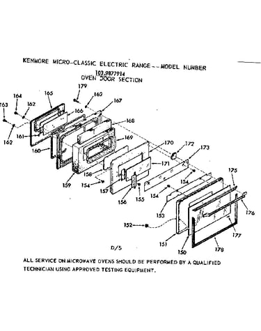 Oven door section