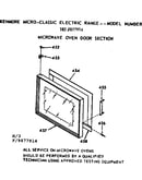 Microwave oven door section