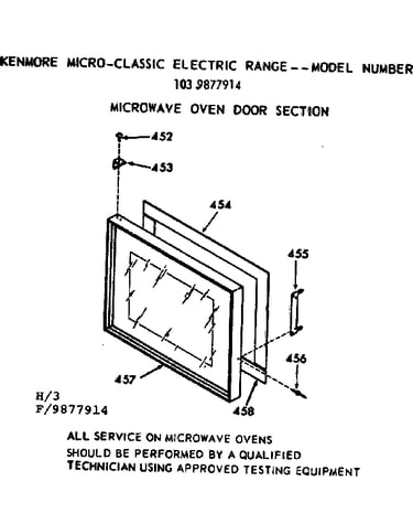 Microwave oven door section