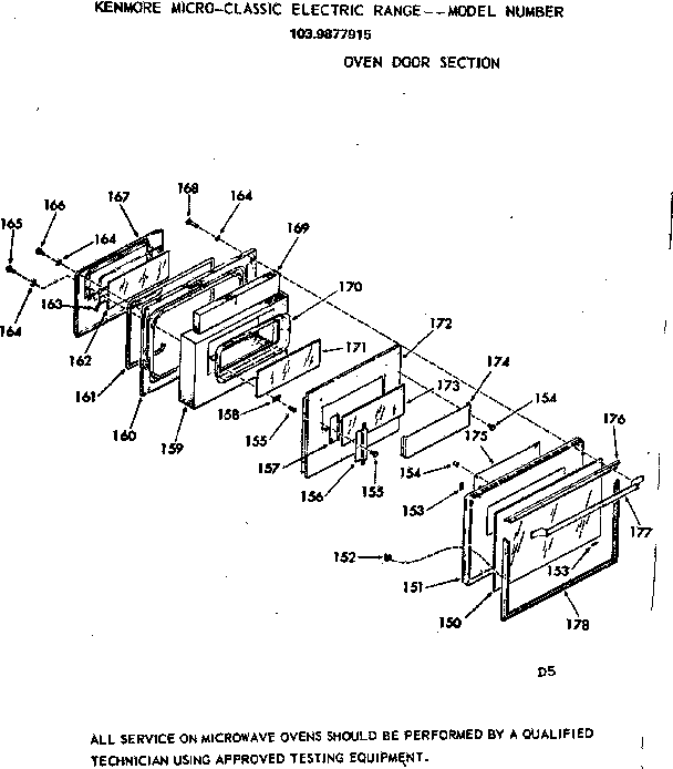 Oven door section