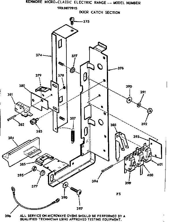 Door catch section
