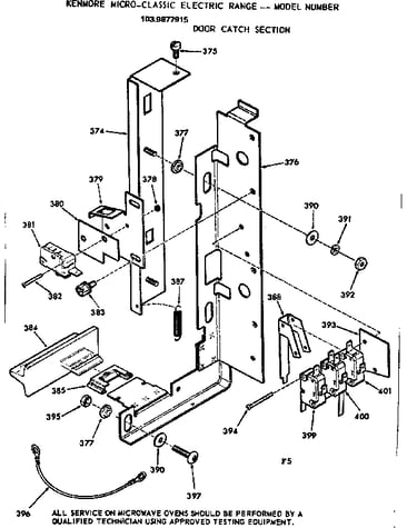 Door catch section