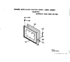 Kenmore 1039877915 microwave oven door section diagram