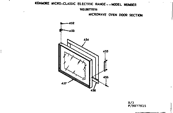 Microwave oven door section