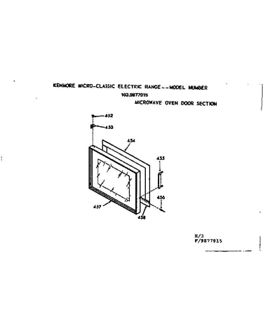 Microwave oven door section