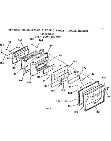 Oven door section