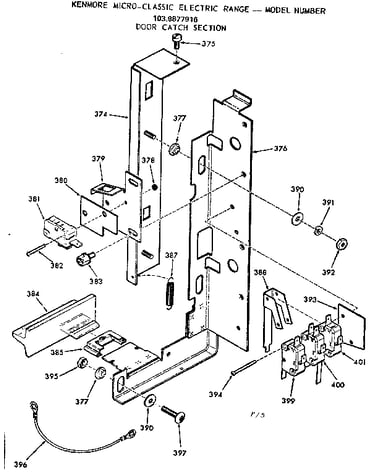 Door catch section
