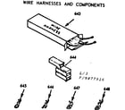 Kenmore 1039877916 wire harnesses and components diagram