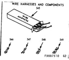 Kenmore 1039887540 wire harnesses and components diagram