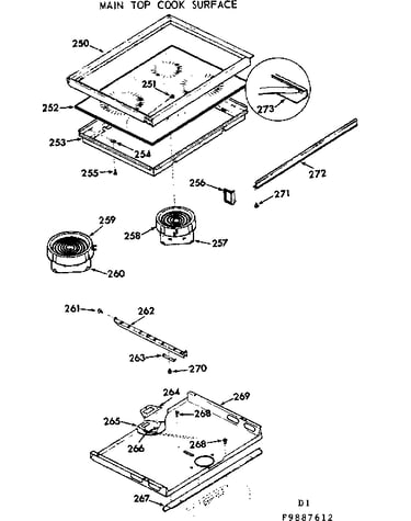 Main top cook surface
