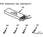Kenmore 1039887612 wire harness and components diagram