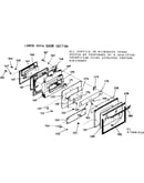 Lower oven door section