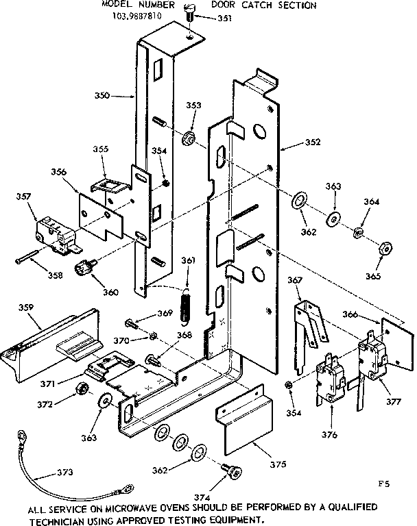 Door catch section