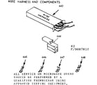 Kenmore 1039887810 wire harness and components diagram