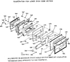 Kenmore 1039887811 lower oven door section diagram