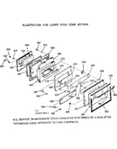 Lower oven door section