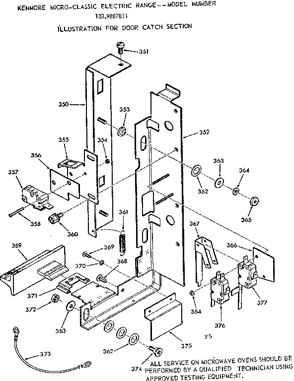 Door catch section