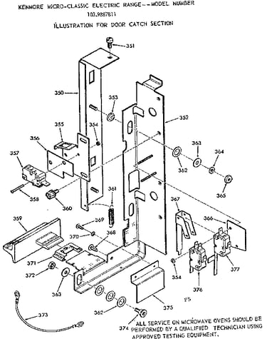 Door catch section