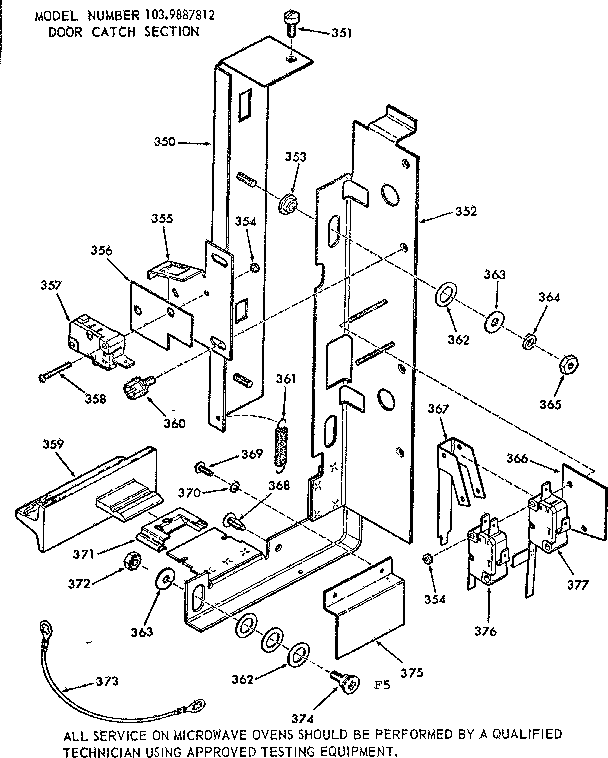 Door catch section
