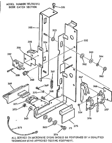Door catch section