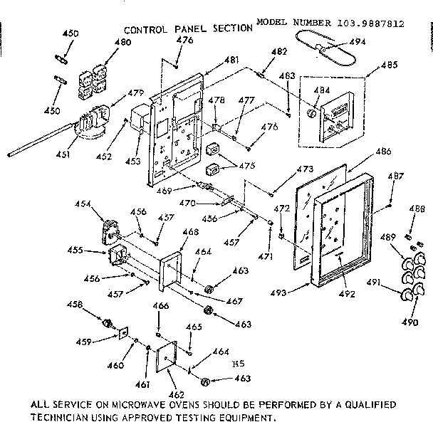 Control panel section