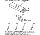 Kenmore 1039887812 wire harness and components diagram