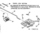 Kenmore 1039887910 power lock section diagram