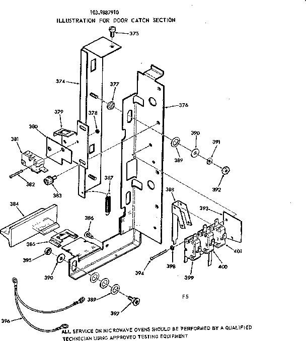 Door catch section