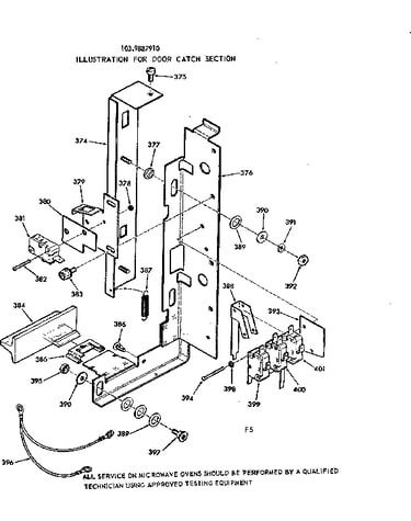 Door catch section