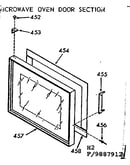 Microwave oven door section