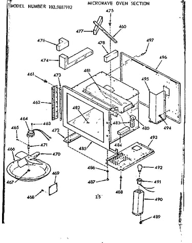 Microwave oven section