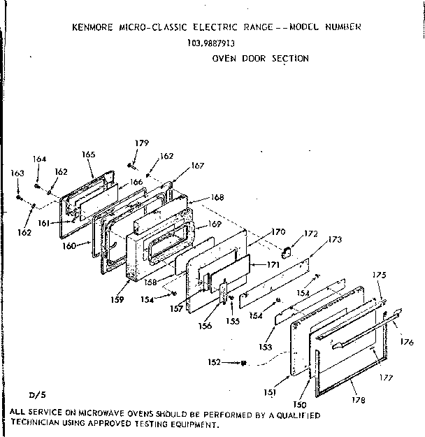 Oven door section