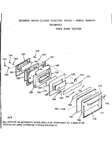Oven door section