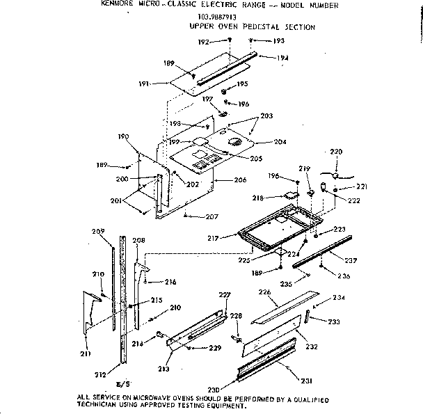 Oven pedestal section