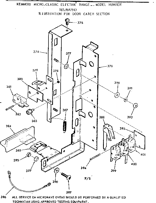 Door catch section