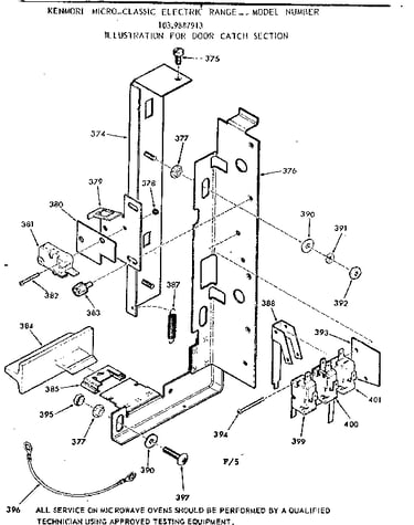 Door catch section
