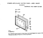 Kenmore 1039887913 microwave oven door section diagram