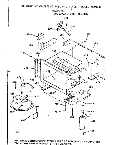 Microwave oven section