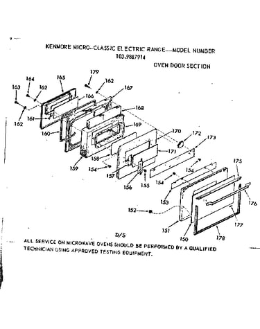 Oven door section