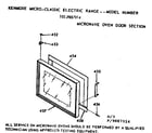 Kenmore 1039887914 microwave oven door section diagram