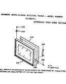 Microwave oven door section