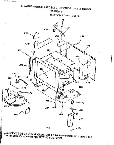 Microwave oven section