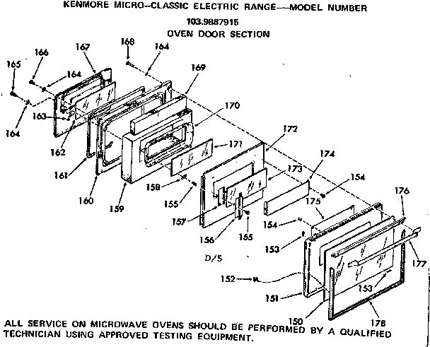 Oven door section