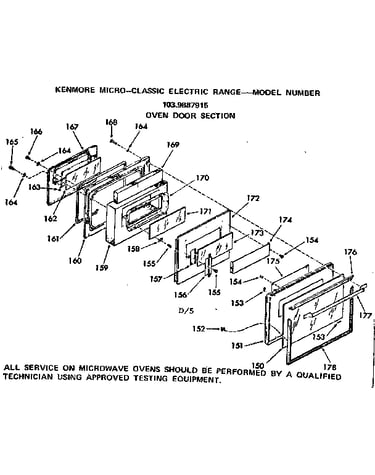 Oven door section