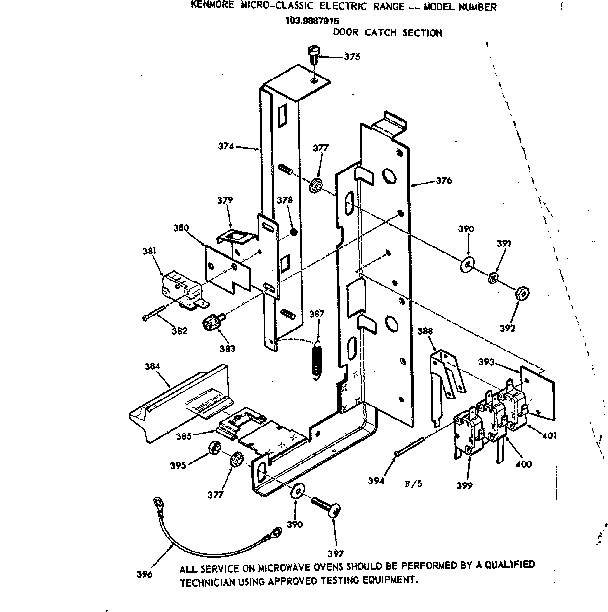 Door catch section