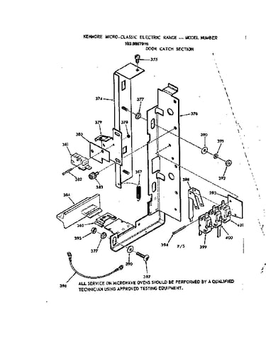 Door catch section