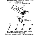 Kenmore 1039887915 wire harnesses and components diagram