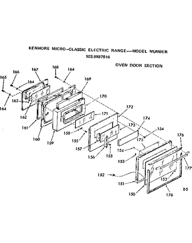 Oven door section